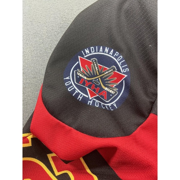 Junior Fuel Jersey Boys Large Black Hockey Athletic Knit Walker 42 Youth - Picture 5 of 11